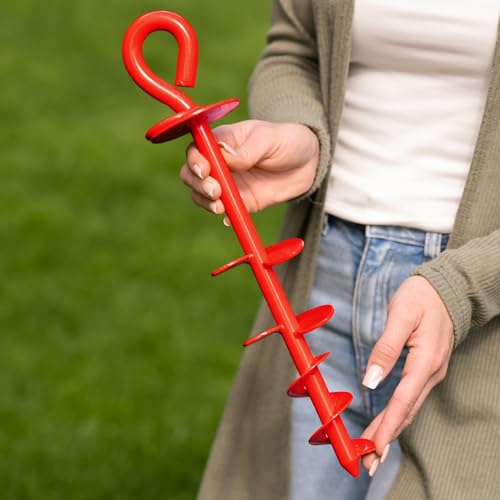 Dog Tie Out Stake - Red