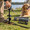 Dog Tie Out Stake With Accessories - Midnight