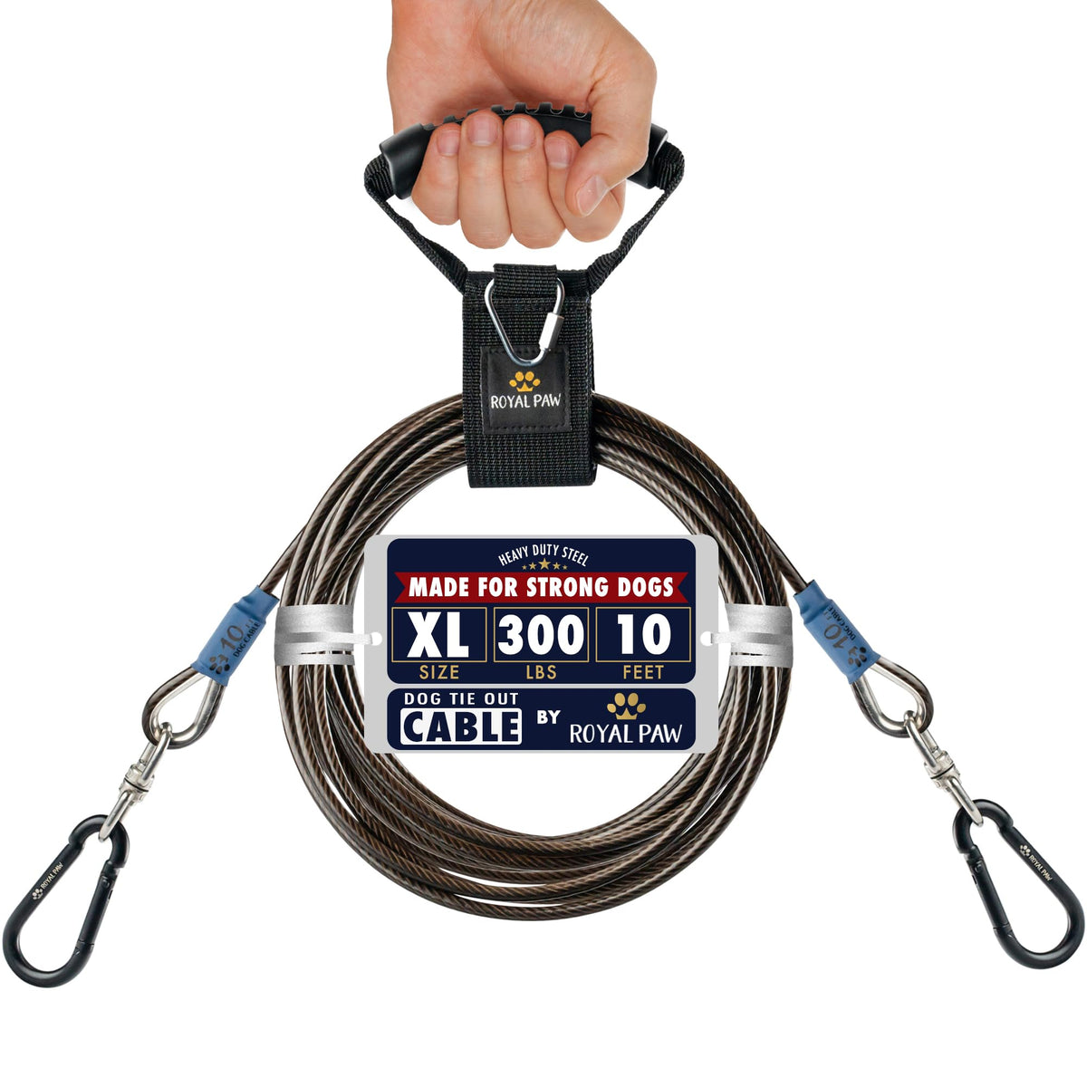 Dog Tie Out Cable - Black Onyx