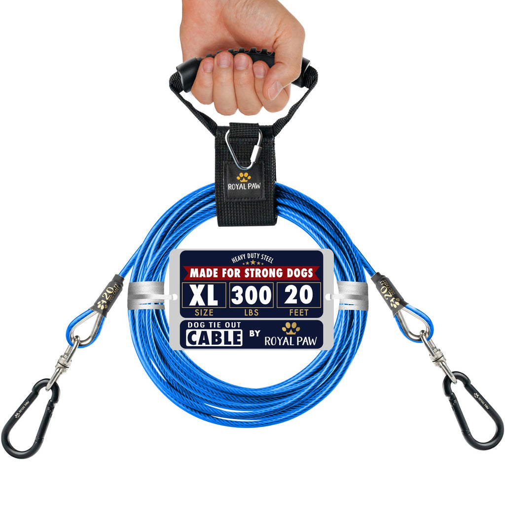 Dog Tie Out Cable - Blue Cobalt